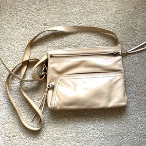 Hobo crossbody bag in beige